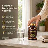 Capsules d'Ashwagandha KSM-66 Naturelles 600mg Marque Privée OEM/ODM – Favorise la Réduction du Stress et la Vitalité Masculine pour Adultes