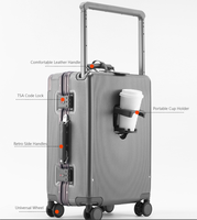 Valise de voyage classique simple personnalisée, grande capacité, cadre épaissi en ABS+PC, roues multidirectionnelles