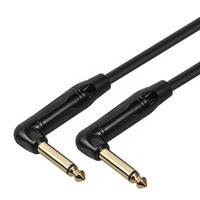 Right Angle 1/4 Inch Guitar Cable Oxygen Free Copper PVC Jacket Electric Guitar Bass Keyboard Studio Stage Use