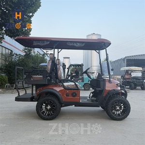 Voiturette <span class=keywords><strong>de</strong></span> golf électrique <span class=keywords><strong>de</strong></span> luxe grise à 4 places équipée d'un moteur <span class=keywords><strong>de</strong></span> 5 kW, adaptée aux courses - Product Image 4