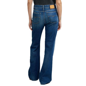 Tide Seam Bootcut <b>Jeans</b> Shaped by Fluid Stitch <b>Lines</b> Creating a Lean Upper Leg and Organic Flare For Casual Women Wear - Product Image 6