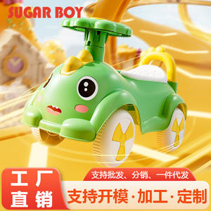 จักรยานทรงตัวสำหรับเด็กอายุ 3-6 ปี มีไฟกระพริบพร้อมเสียงเพลง นั่งขี่ได้ ดีไซน์รูปกบสีเขียว - Product Image 5