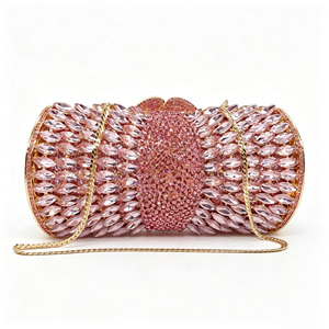 Luxury Handmade Women Square Rhinestone Evening <strong>Clutch</strong> <strong>Bag</strong> With Metal Chain <strong>for</strong> <strong>Wedding</strong> Party and Prom - Product Image 1