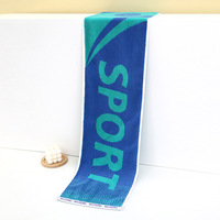 Serviette de sport de luxe en coton 100% premium 32s, jacquard teint en fil, 25x110cm, très absorbante pour la gym et l'entraînement