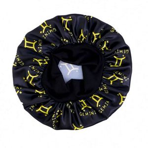 Gorro de Satén con Estampado de los 12 Signos del Zodiaco, Personalizable con Logotipo, Talla Extra Grande, para Dormir, Uso Diario en Exteriores, para Mujeres, Cuatro Estaciones - Product Image 6