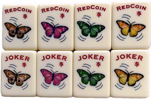 Juego Completo de Mahjong Americano de Lujo con Temática de Ciruela, Orquídea, Bambú y Crisantemo, Hecho de Acrílico Ecológico - Product Image 2
