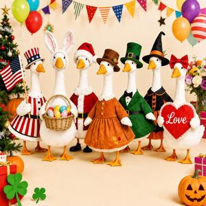 Décoration de jardin et de patio, Tenue de canard pour la pelouse et la véranda, pour les fêtes de la Saint-Valentin, Pâques, 4 juillet, Halloween, Noël - Product Image 1