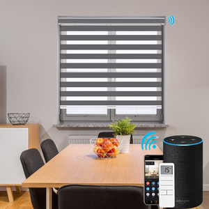 Tissu occultant de luxe <span class=keywords><strong>en</strong></span> tissu zébré / <span class=keywords><strong>lin</strong></span> combiné pour stores enrouleurs, revêtements de fenêtres extérieurs - Product Image 2