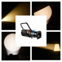 Projecteur LED Leko 200W pour studio, théâtre, église, équipement d'éclairage, blanc froid/chaud 2-en-1, projecteur Fresnel LED pour scène