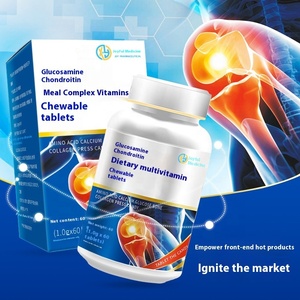 Comprimés à croquer personnalisés RQZ Hesengyuan pour adultes, calcium, chondroïtine, vitamines, améliore la vue, saveur fruitée, 2 comprimés par jour, OEM - Product Image 3