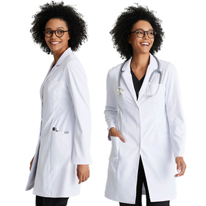 Uniformes d'hôpital brodés par gommages médicaux blancs professionnels de XL pour des manteaux imprimés par médecins pour l'usage de laboratoire - Product Image 4