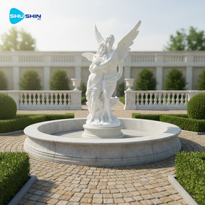 Statua di Angelo in Marmo Bianco Lucidato a Mano di Alta Qualità <span class=keywords><strong>per</strong></span> Decorazione Giardino Esterno Personalizzata dalla Fabbrica in Vendita - Product Image 2