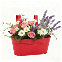 Poudre enduit fer moderne suspendu jardinière crochets Durable métal Pot de fleur maison jardin Patio intérieur mur décor