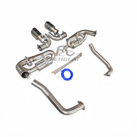 Tuyaux d'échappement à soupape sous vide SS304 pour Porsche 718 Cayman 2.0 Turbo, système d'échappement avec silencieux et contrôleur de soupape, amélioration sonore
