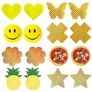 Proveedor Impreso Pezones Empanadas Personalizado Diferentes Diseños Desechables Pezón Cubierta Sexy Ecológico Adhesivo Pechos Cubierta Mujer - Product Image 2