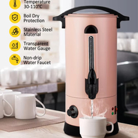 Urne à café électrique en acier inoxydable de qualité supérieure, durable, avec contrôle de température, anti-chauffe à sec, pour banquets et événements.