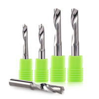 Fraise à queue CNC à une dent en carbure monobloc, coupe ascendante, pour aluminium HRC55, haute précision, ODM OEM, angle de hélice 30°, non revêtue, HOZLY
