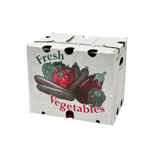 Seafood Waxed Coated Fresh Produce Carton Paper Food Box Waterproof Wax Cardboard Boxes For Vegetable