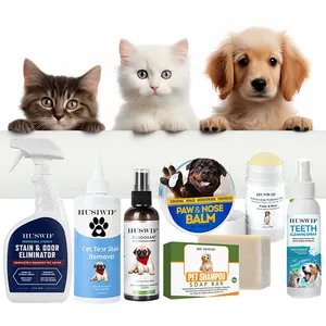 Fournisseur en gros OEM pour animaux de compagnie Baume pour nez et pattes de <span class=keywords><strong>chien</strong></span> Shampooing pour animaux de compagnie Nettoyant pour oreilles Déodorant pour animaux de compagnie Rince-bouche oral Shampooing sec sans eau - Product Image 1