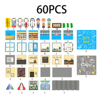 Ensemble de construction magnétique en verre tendance pour hôpital urbain avec 8 véhicules et figurines, jouet éducatif pour les 2-3 ans