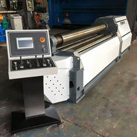 Machine à cintrer et à rouler les plaques W12 de 4 mètres, machine à rouler les tôles en acier hydraulique à 4 rouleaux, machine à rouler les cônes en acier