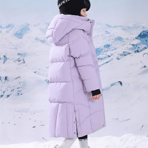 Vêtements pour enfants en direct d'usine, vêtements d'extérieur coupe-vent, long manteau d'hiver pour adolescents, garçons et filles, veste chaude pour enfants pour l'extérieur - Product Image 2