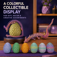 Ornement de dragon créatif imprimé en 3D, serpent entièrement articulé, jouet anti-stress pour cadeau, artisanat, décoration de la maison et du bureau