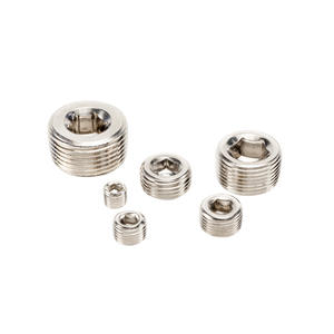 Tapón PT Hexagonal Interno de Hierro Niquelado de 1/2\", 3/4\", 6/8\", 1 Pulgada con Rosca Externa para Válvula Solenoide, Piezas Neumáticas - Product Image 3