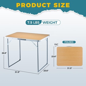 Mesa Plegable para Camping, Resistente y de Alta Resistencia, para Buffet, Bodas, Mercados, Fiestas en el Jardín, Maletero del <span class=keywords><strong>Coche</strong></span>, Puesto de Venta, Picnic - Product Image 1