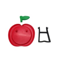 Mini miroir de maquillage pliant en plastique en forme de pomme pour la décoration