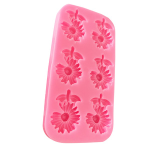 Moldes de Silicona para Decoración de Pasteles y Fondant, Forma Rectangular 3D, 6 Diseños Clásicos de Girasoles - Product Image 3