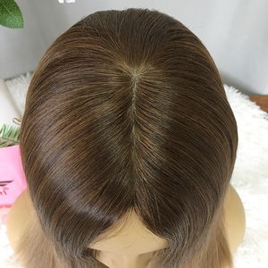 Israel-Peluca de cabello humano con encaje frontal, pelo 100% remy europeo, marrón y <span class=keywords><strong>Rubio</strong></span>, envío gratis - Product Image 4