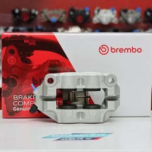 Étriers de frein pour moto, style blanc, Stylema, en alliage d'aluminium radial, espacement de 100 mm, étrier droit, plaquettes de frein pour rénovation/mise à niveau - Product Image 2