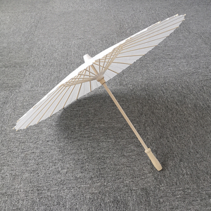 Parasol en papier pour mariage, <span class=keywords><strong>parapluie</strong></span> en papier pour fête, cadeau de fête, 60/80 cm, parapluies blancs pour la fête prénuptiale, centre de table, accessoires photo - Product Image 1