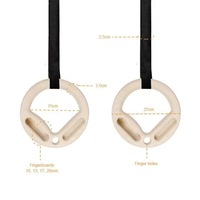 Sport Wooden Gym Rings for Workout Fitness Ring Power Training Bodyweight Workout Gym Equipment Birch Wood Hanging Rings