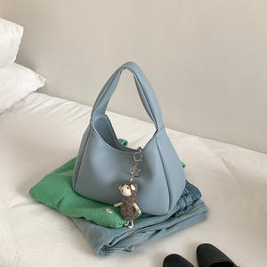 2025 Summer Retro Niche Soft PU Leather Texture Polyester Lining Casual Bucket <b>Tote</b> <b>Bag</b> for Women Commuting Large Capacity - Product Image 6