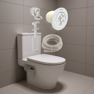 Controllo Pneumatico per Valvola di Scarico Unica Plus a Pulsante Singolo Bianca - Product Image 3