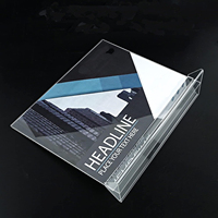 Porte-affiche en acrylique transparent 8.5X11 Présentoir de prospectus double face Support de menu de table en plastique pour restaurant
