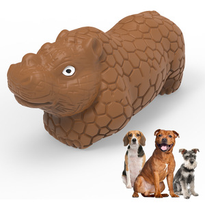 ของเล่นเคี้ยวสำหรับสัตว์เลี้ยงฮิปโปสำหรับสุนัข ของเล่นเคี้ยวแบบมีเสียง ช่วยทำความสะอาดฟัน สีน้ำตาล น้ำเงิน เทา 293 กรัม - Product Image 2