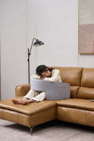 Coussin de lecture, coussin de bureau multifonction en mousse à mémoire de forme avec poche latérale pour ordinateur portable, lecture sur lit, canapé, tapis