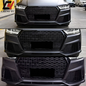 Pare-chocs avant et calandre en nid d'abeille de style RSQ7 en ABS pour <span class=keywords><strong>Audi</strong></span> <span class=keywords><strong>Q7</strong></span> SQ7 <span class=keywords><strong>4M</strong></span> Facelift 2016-2019, kit carrosserie aérodynamique extérieur, ensemble de garnitures sportives - Product Image 3