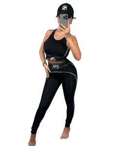 เสื้อกล้ามออกกำลังกาย Y2197 รุ่นซัมเมอร์เลตเตอร์ เก็บทรงเอวสูง ยกสะโพก กระชับหน้าท้อง ชุดออกกำลังกายโยคะฟิตเนส - Product Image 4