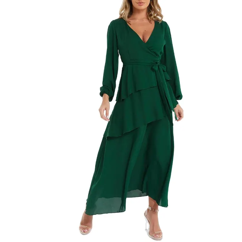 green chiffon dresses