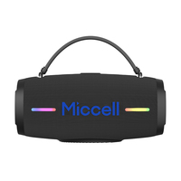 Haut-parleurs portables Miccell en gros, 50W, 3000mAh, haut-parleurs sans fil DJ avec lumières RGB colorées pour fête au bord de la piscine, camping