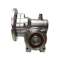 Hygiénique IP69K 0.09KW 0.12HP Boîte de vitesses en acier inoxydable à vis sans fin Étanche Sus304 Moteur à engrenages en acier inoxydable à engrenages variables