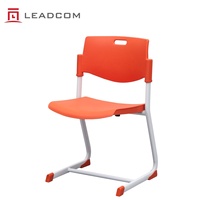 Chaise de formation empilable Leadcom L-M07 en plastique PP, ergonomique, pour salle de cours, salle de conférence, chaise d'étudiant pour salle de classe et salle de réunion