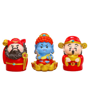 Ornement de bureau créatif en résine, représentant les huit divinités gardiennes du Zodiaque, Zhong Kui, ensemble multi-pièces pour le salon, pour le Nouvel An chinois - Product Image 5