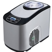 Machine à crème glacée compacte en acier inoxydable 2L de grande capacité