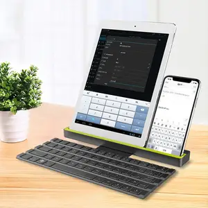 笔记本电脑配件便携式迷你折叠蓝牙键盘可折叠无线键盘适用于平板电脑智能手机Iphone笔记本电脑Ipad