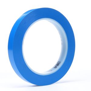 Cinta de vinilo 3M 471 de 1 pulgada x 36 yardas, cinta azul para marcar pisos, cinta de advertencia compatible con OSHA para aplicaciones de seguridad - Product Image 1